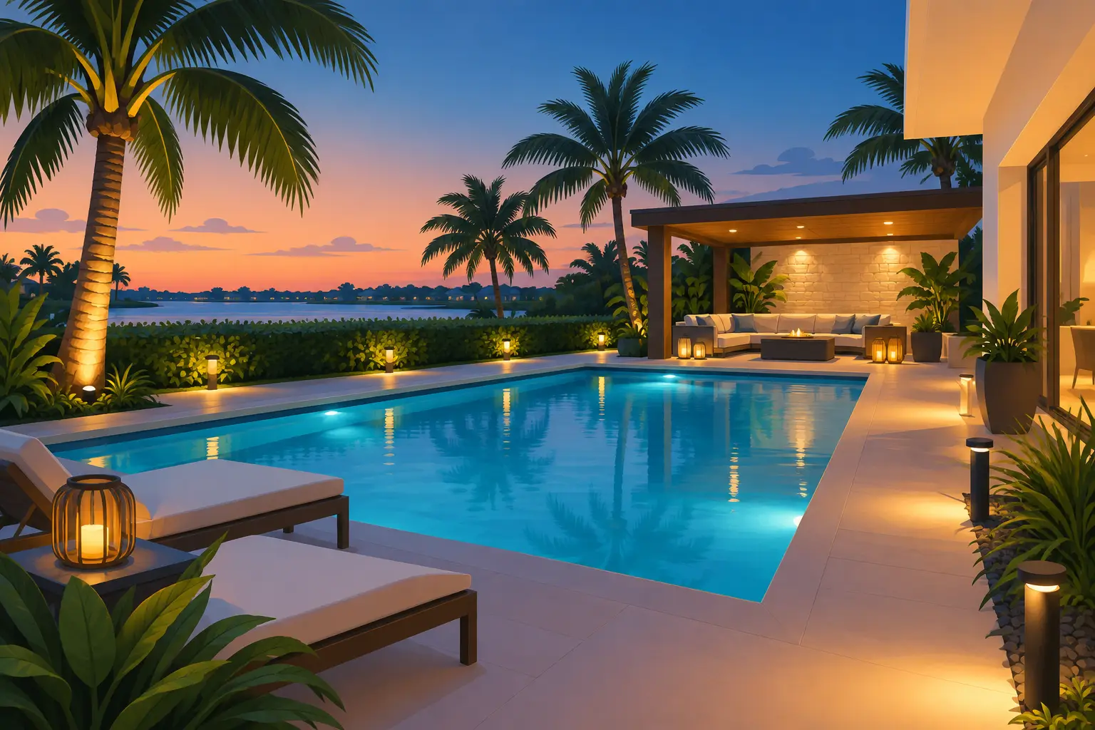 12 Pool Area Lighting Ideas for South Florida