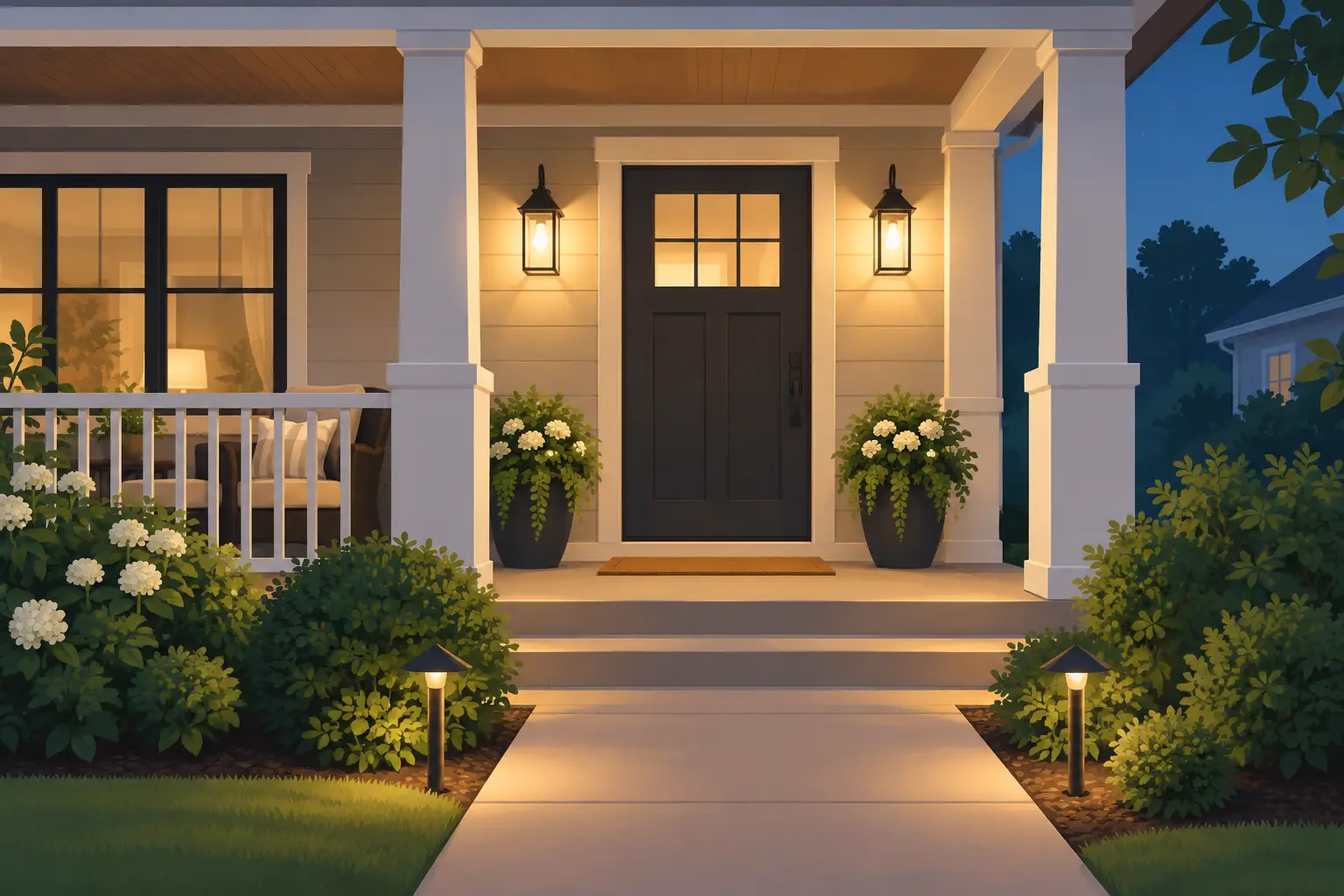 How to Light Front Porches for Beauty and Safety