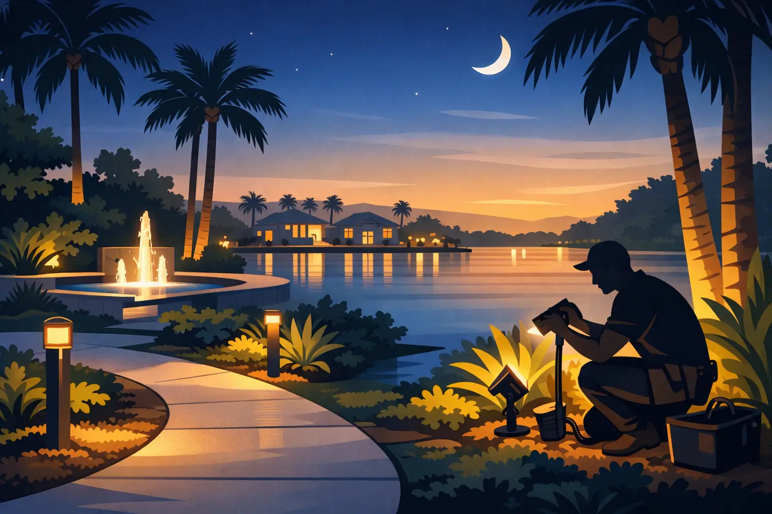 Landscape Lighting Installation Palm Beach County